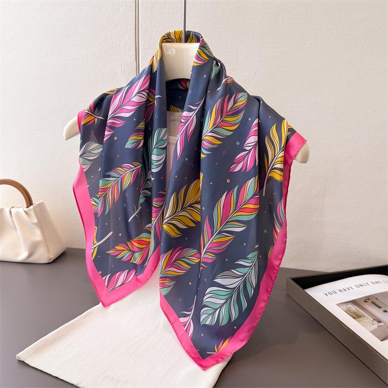 atmosphere 70 small square cloth cool animal print imitation silk scarf shawl neck scarf neck scarf scarf for women