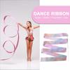 2M 4M Rhythmic Gymnastics Equipment Ballet Streamer Dance Ribbon Rhythmic Twiling Rod Rainbow Stick Training Flashing Star