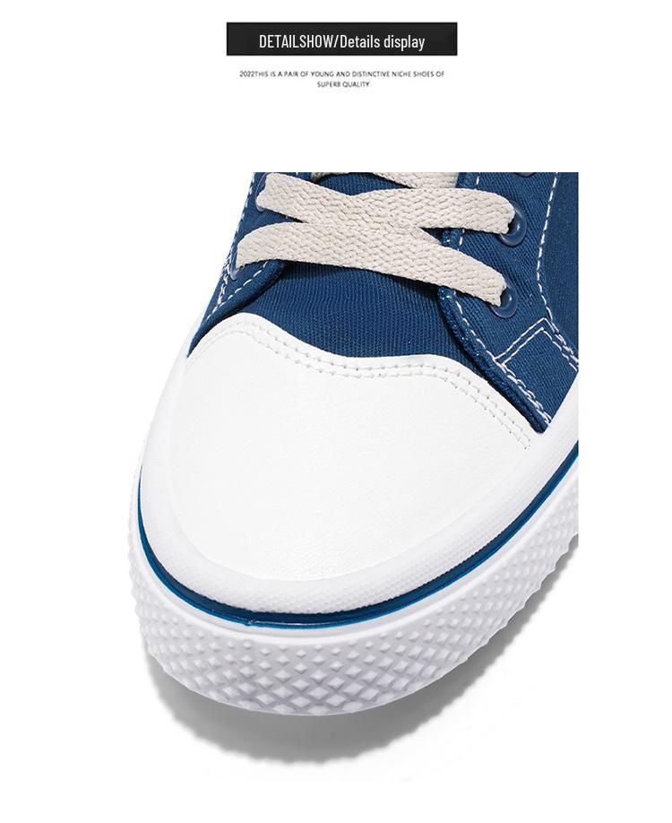 Men's Low Top Canvas Sneakers - Versatile Spring/Autumn 2025 Trendy Casual Sports Shoes