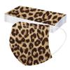 Трехслойная одноразовая пыленепроницаемая защитная маска с леопардовым принтом для взрослых