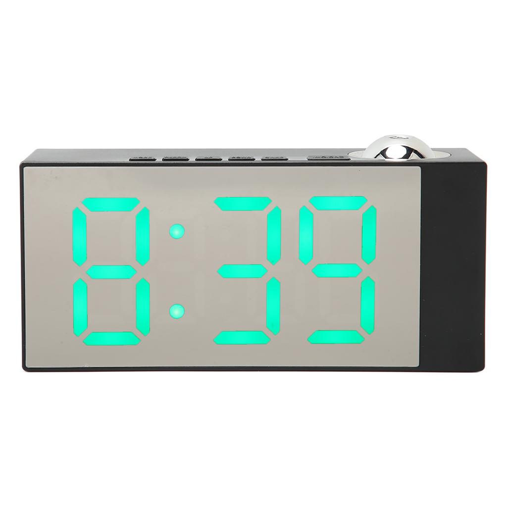 Projection Alarm Clock USB Charger Port Adjustable Brightness Digital Clock with 180 Degree