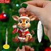 2D Flat, 1pc Cute Giraffe Acrylic Ornament - Christmas, Halloween, New Year, No Power Hanging Decoration, Indoor/Outdoor Holiday Home Decor, Exquisite