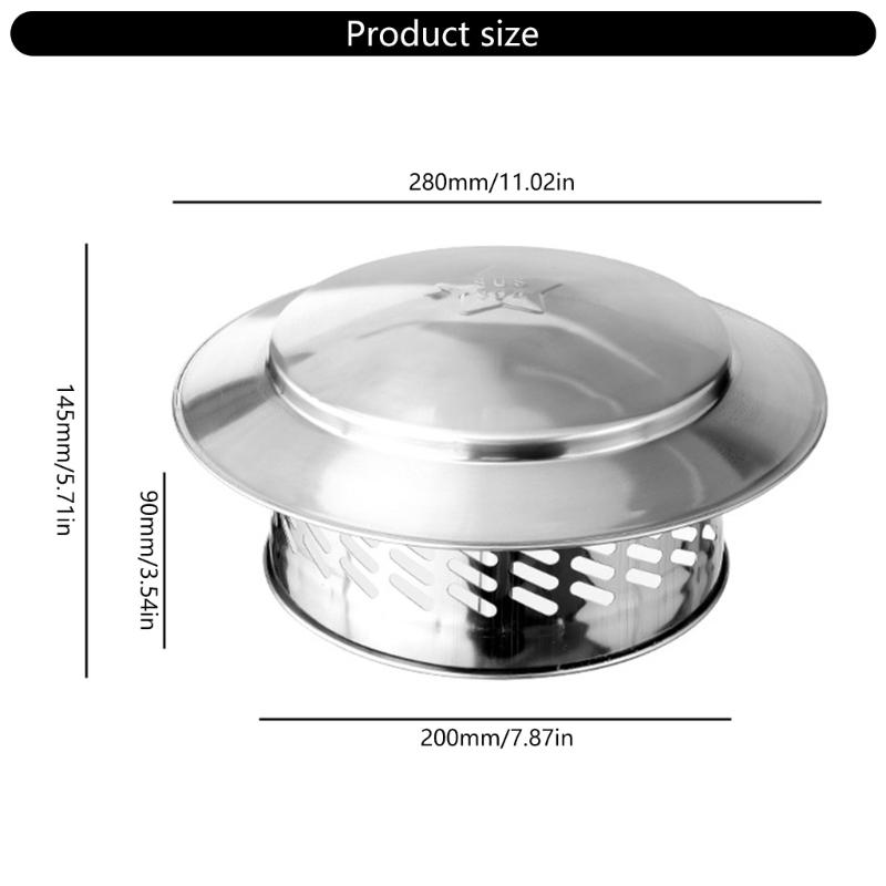 Practical Round Stainless Steel Chimney Rain Hat Convenient for Home Use and Maintenance Easy Installion Designs