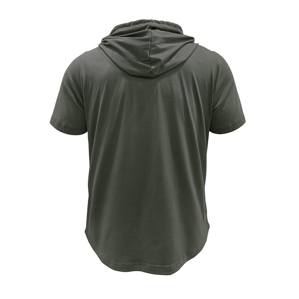 Мужская уличная шапка с короткими рукавами, веревка, двойной карман, толстовка с капюшоном, футболка