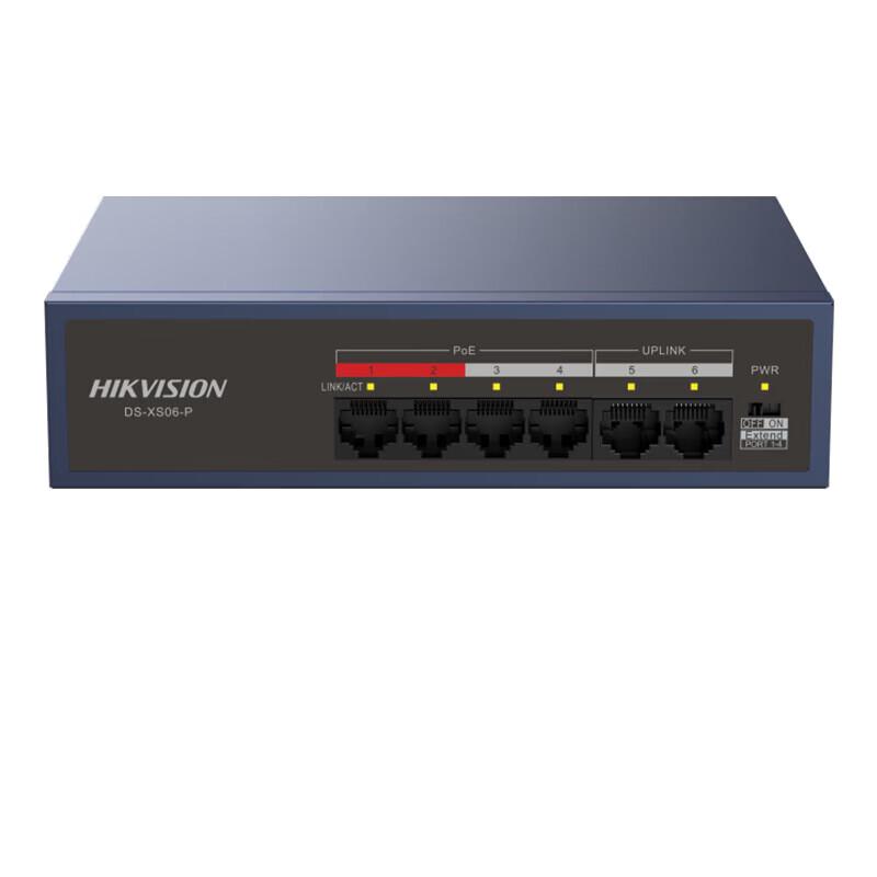 Hikvision 6-Port 100Mbps PoE Unmanaged Switch CN plug (adapter included)