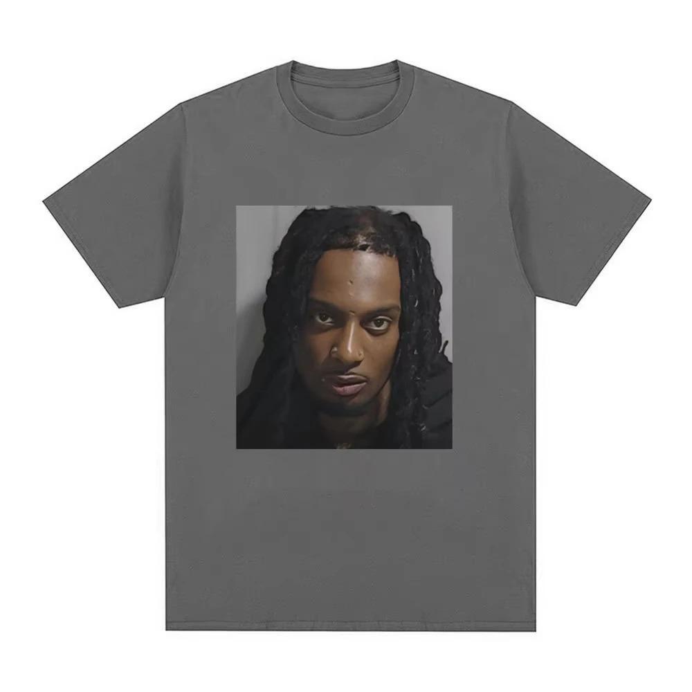 Apper Playboi Carti Фото из полицейского участка Графическая Футболка Мода Винтаж Хип-Хоп Унисекс Высокое качество Короткий рукав Классическая Уличная одежда Для пар