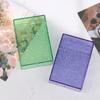 Прозрачный блестящий небольшой ящик для хранения Kpop Photo Mini Card Holder Flip Lid Photo Case Small Candle Candle Organizer