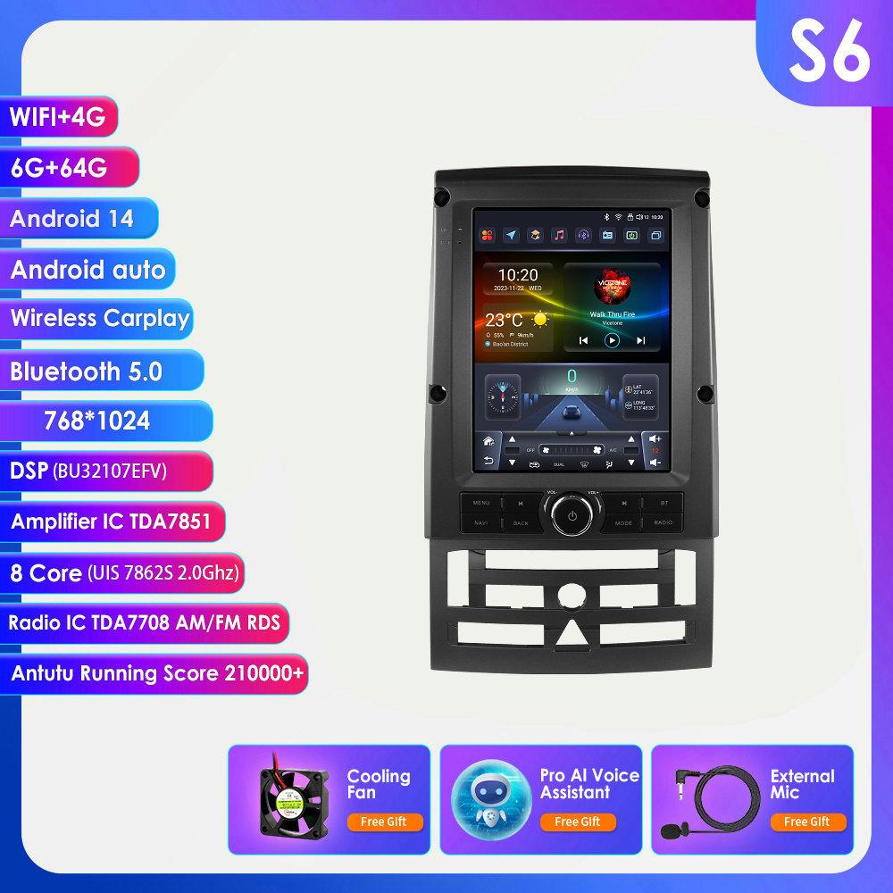 Hizpo 9.7 Дюймовый AI Беспроводной CarPlay Android Auto Автомагнитола для Peugeot 407 SW CC 2004-2011 Стерео Мультимедиа GPS Головное Устройство Экран WIFI Интеллектуальный Экран