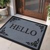 Дверной коврик с геометрическим узором и надписью Hello, напольный коврик для декора входа в дом, прочный и легко чистящийся, добавляющий современный стиль