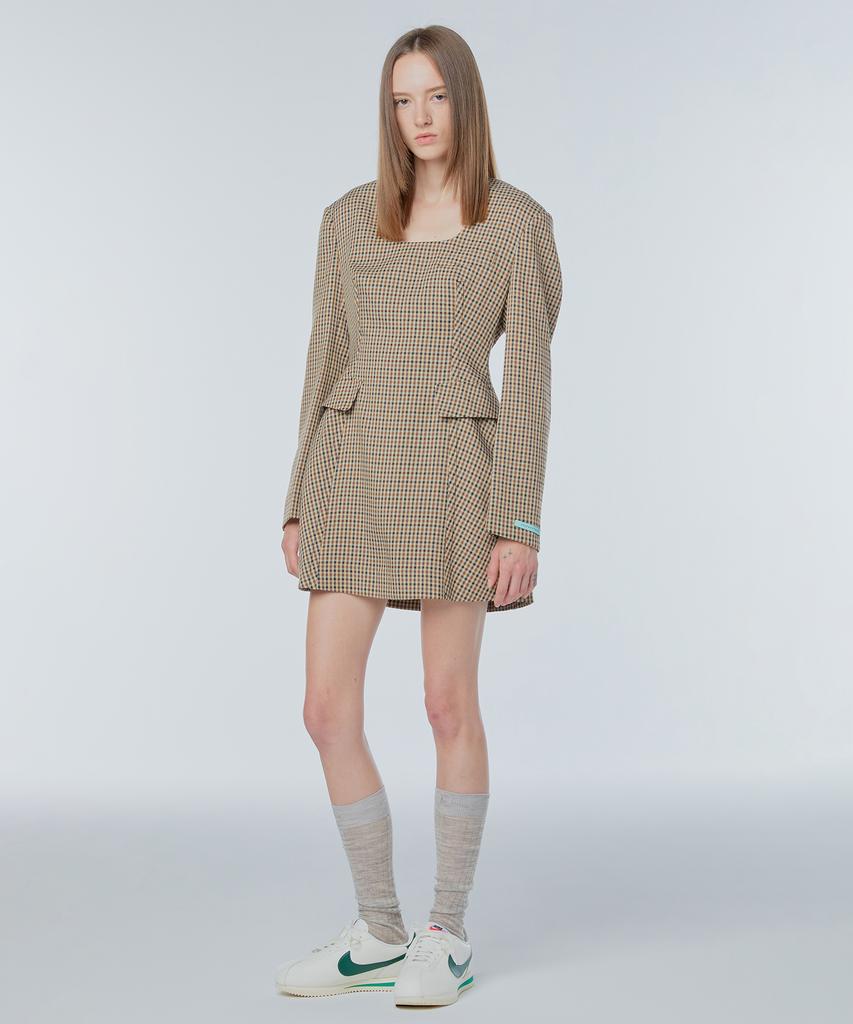 Instant Punk Square Neck Slim Dress