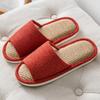 Wholesale Simple Linen Slippers Four Seasons Guests Indoor Living Room Home Floor Cotton Linen Slippers Couple