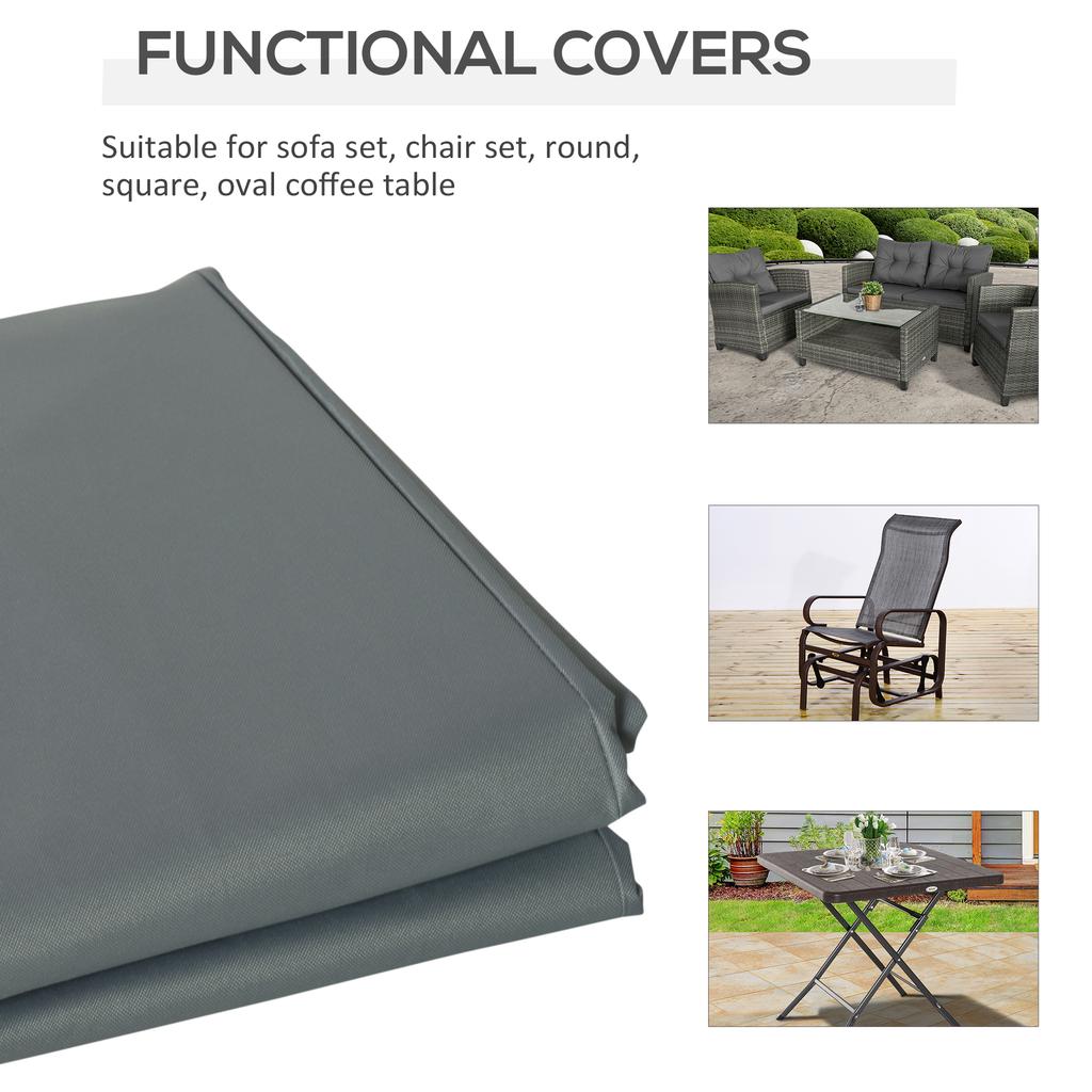Rectangular Patio Garden Furniture Cover Waterproof For 3 Seater Sofa Bistro Set UV Resistant Protection 600D Oxford Fabric Rattan Lounge Clean