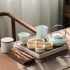 Dry brewing plate, small tea table, Kung Fu tea set, gift box, modern simple tea can, teapot home gift.