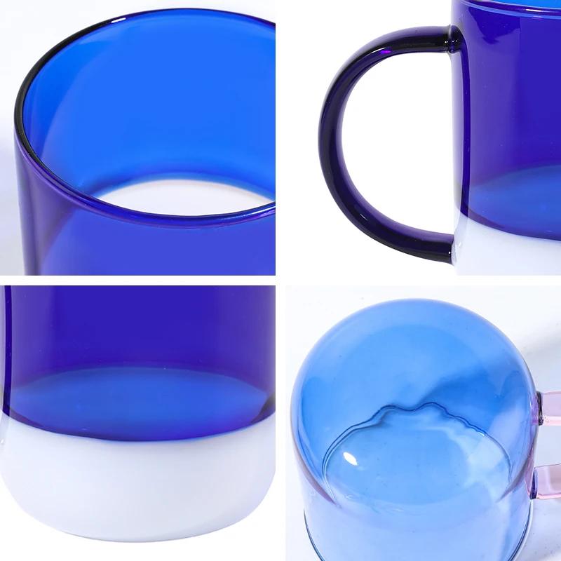 Боросиликатная кружка Стеклянная кружка Термостойкая стеклянная кружка Посуда для напитков Чайная кружка для сока и молока Кружка для кофе Домашняя вода Стаканы Стеклянная кофейная кружка