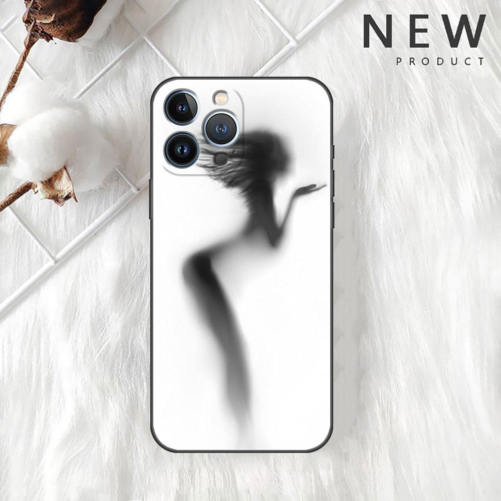 Чехол для Apple iPhone 14 11 13 12 Pro 7 XR X XS Max 8 Plus 6 6S SE 2022 13Pro черный мягкий телефон Funda Sexy Funny Girl