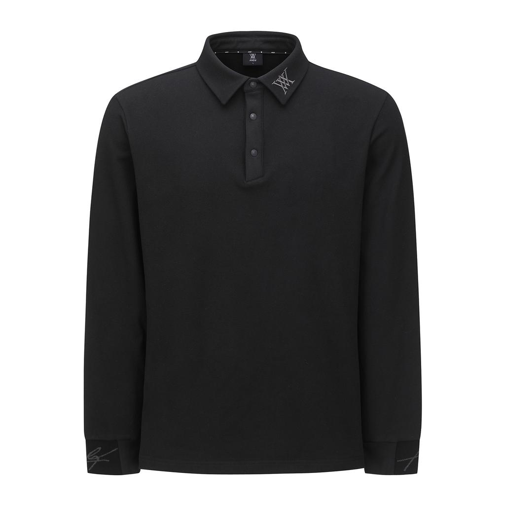 ANEW GOLF Men Nap Collared Long T-Shirt_Bk