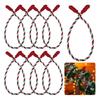12Pcs Christmas Garland Ties 20 Inches Reusable Flexible Wreath Hanging Ropes Wreath Twist Tie for Banister Railings Stairs Trees Holiday Decoration