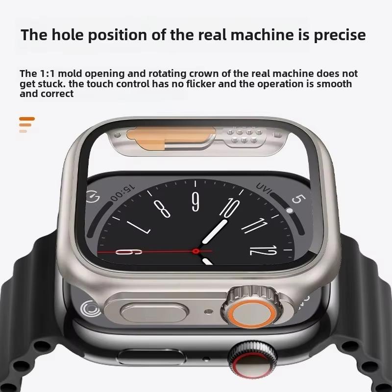 Стекло+Чехол для Apple Watch 11 10 46мм 42мм 9 8 7 45мм 41мм Защита экрана Сменная Ultra 3/2/1 Бампер Чехол iWatch 6 5 4 SE 44мм
