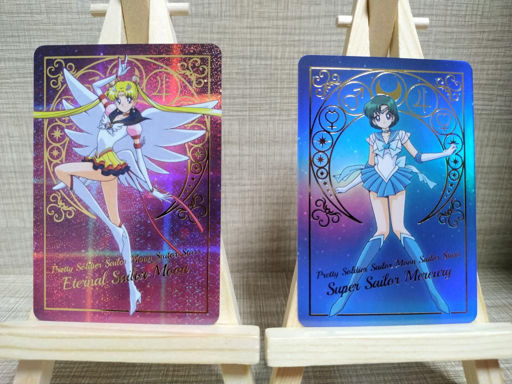 Diy 20pcs/set Sailor Moon Gilding Self Control Collect Signature Trading Flash Card Anime Cartoon Christmas Gift