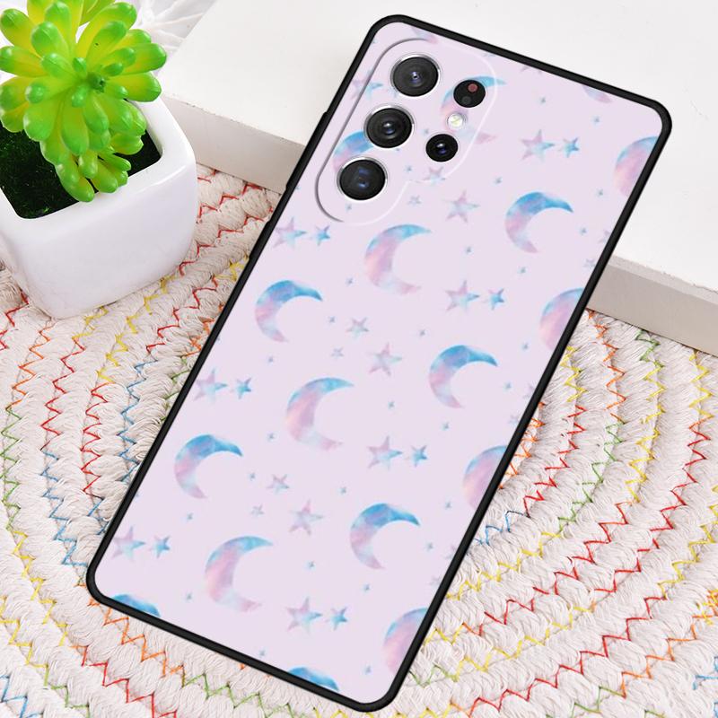 Пастельный силиконовый чехол для телефона Луна и Звезды для Samsung Galaxy note 10 pro S26 S25 S24 S23 S22 S21 Plus S25Ultra Capa Cover