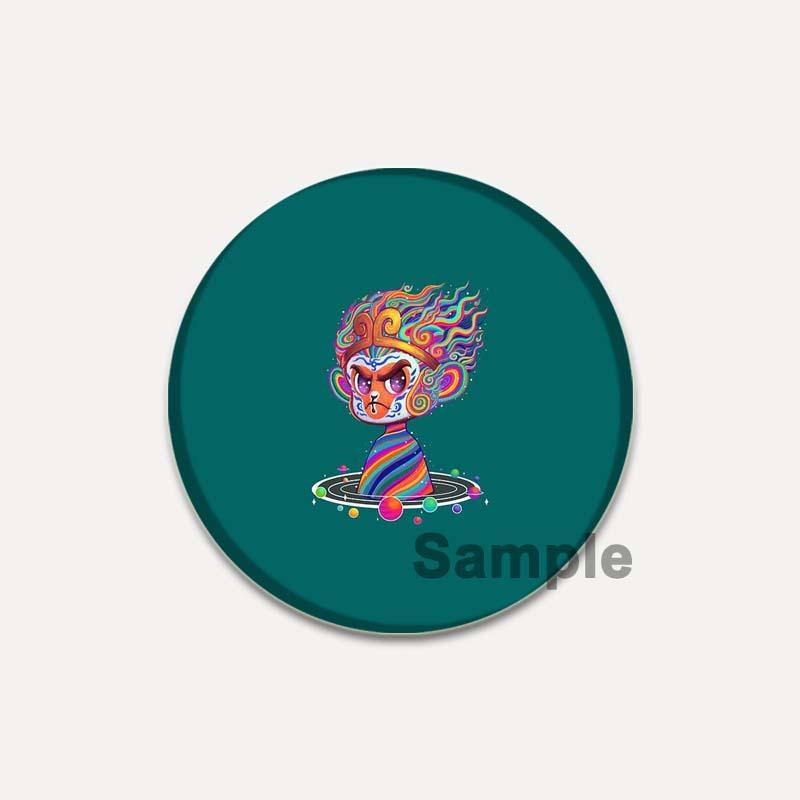 32/44/58 мм Король обезьян/Сунь Укун круглые булавки мультфильм Темный ангел/череп брошь индивидуальный значок ручной работы красивые аксессуары ювелирные изделия подарки