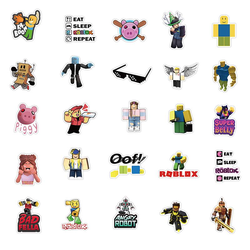100 шт./компл. игра Roblox, аниме-фигурка, чашка для багажа, водонепроницаемые наклейки для ноутбука