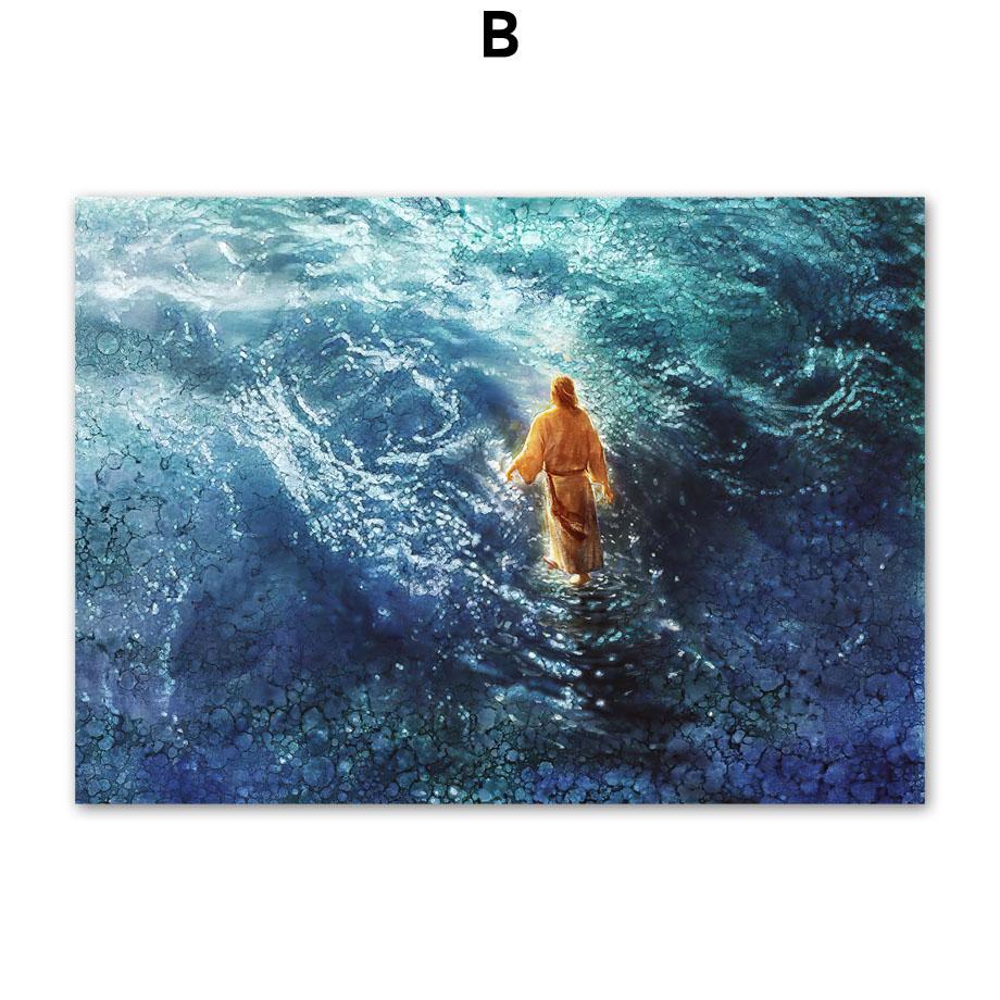 Настенная картина на холсте Христос Иисус Небеса прибрежные плакаты на скандинавскую тему и принты настенные панно для гостиной украшения дома