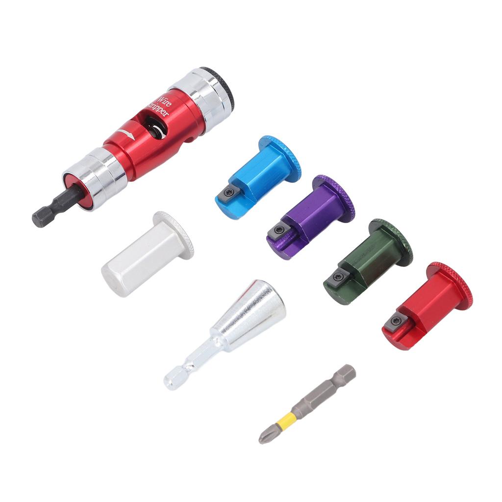 Electric Drill Wire Stripper with Twister Electrician Cable Stripping Tool Set for 6 8 10 12 14 AWG Solid Hard Wires
