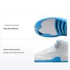 Кроссовки Air 12 Retro GS Melo 2025 для детей Белый University-Blue Металлический-Серебристый 153265-112