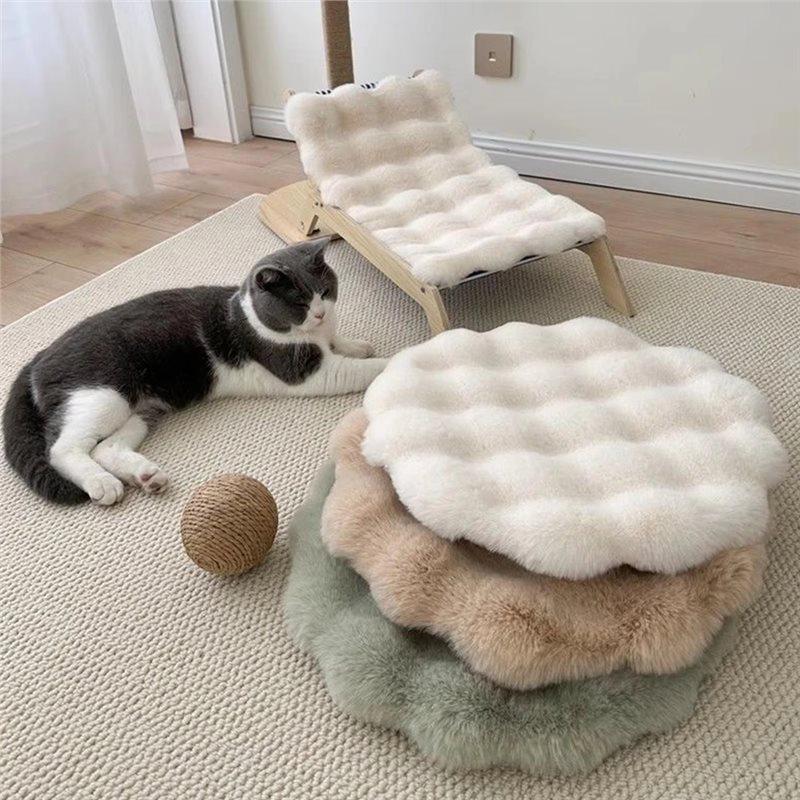 Dog Crate Cushion Round Anti Slip Machine Washable Warm Mat For Puppies Kitten For Camping Travel Shelter A