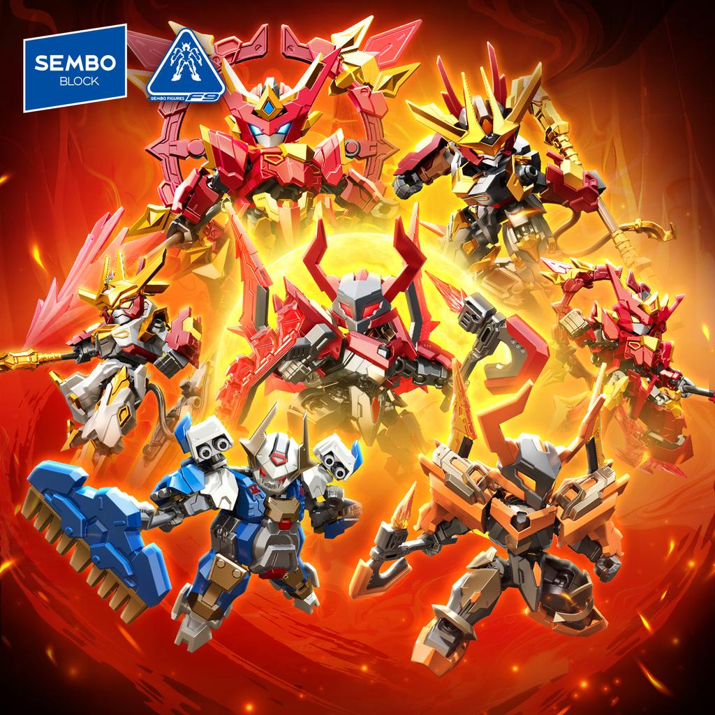 SEMBO BLOCK Mecha Building Blocks Set Battle Robots Action Figure Model Blind Box kits Kids Assembled Toys For Boys Holiday Gift