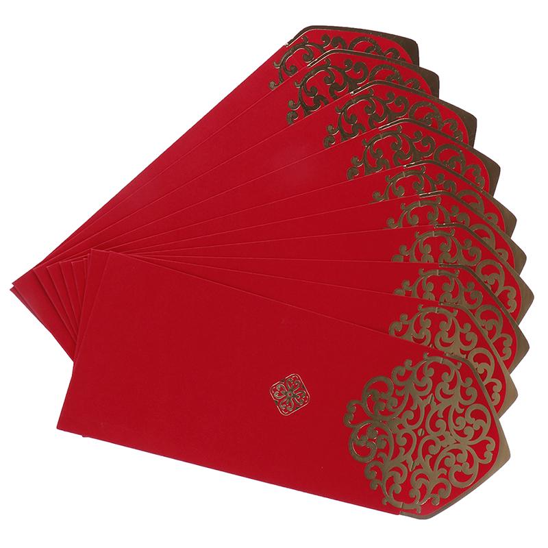 10 шт., новогодний свадебный красный конверт, год крысы, китайский весенний фестиваль, счастливая сумка