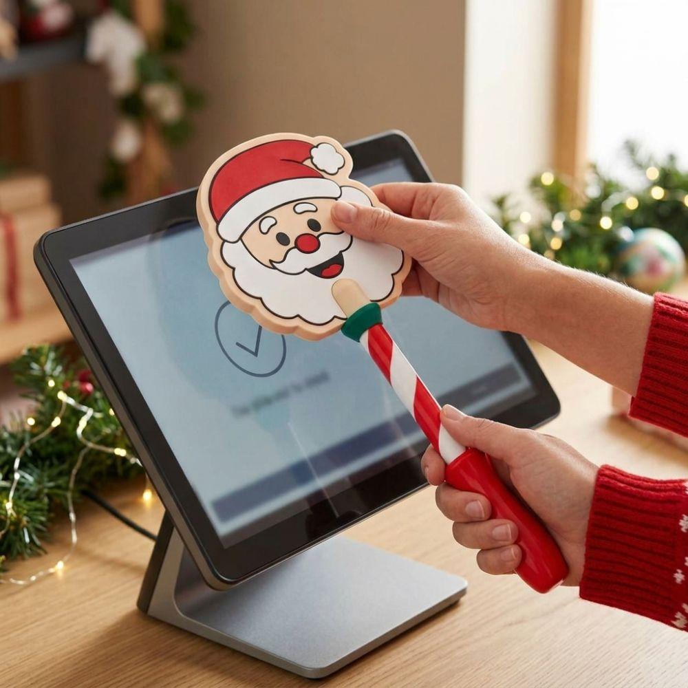 3D Printed Christmas Credit Card Wand Reindeer Santa Tap To Pay Wand Holiday Festive
