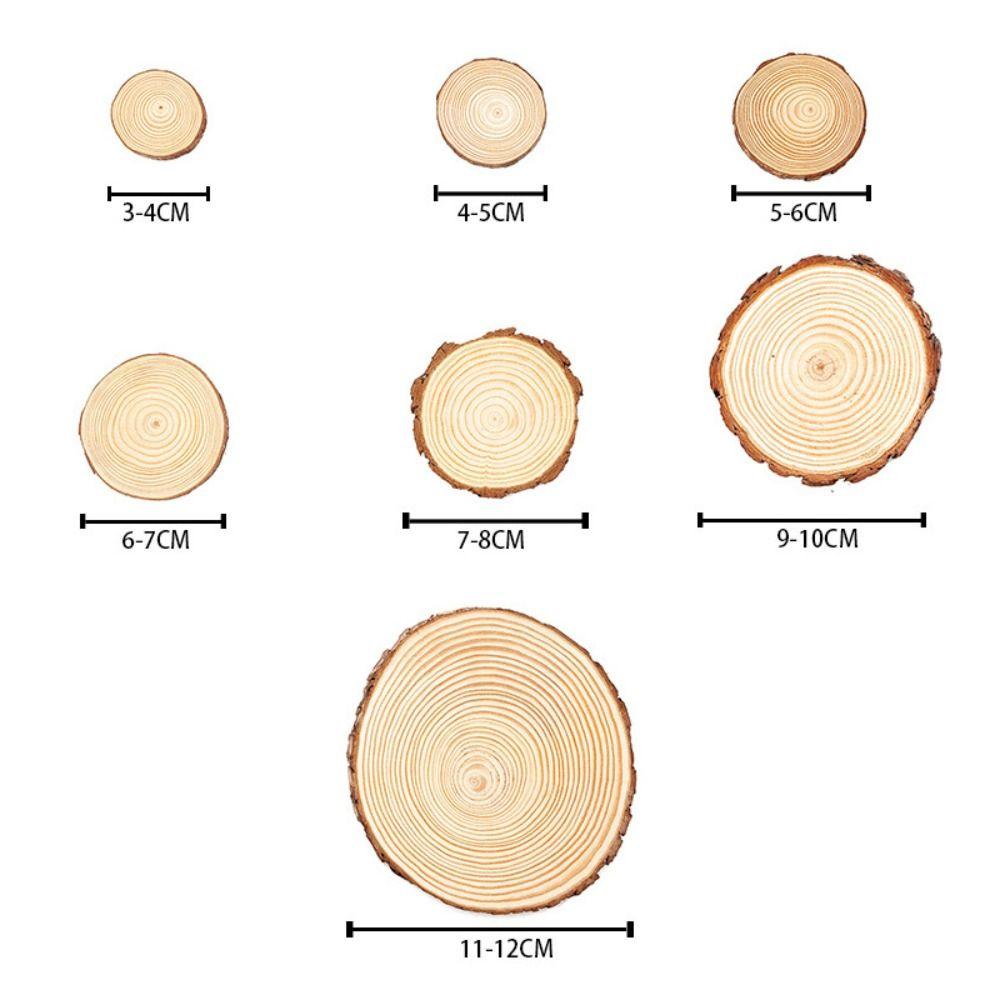 Board Wedding Party DIY Wooden Drawing Board Natural Round Pine Round Wooden Slices Unfinished Wood