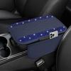NBTEPEM Shiny car center console cover,Leather car armrest cover pad,Belt 2 A storage bag,General Automobile Armrest Protector Storage Box,Shiny