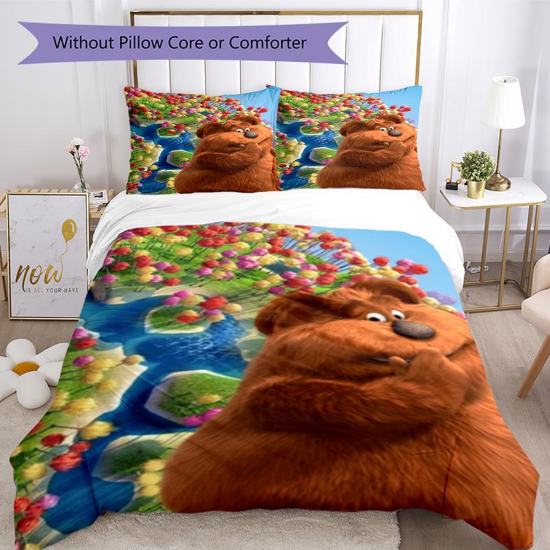 3pcs The Lorax Bedding Set Duvet Cover Closure Includes 1 Duvet Cover & 2 Pillowcases, Soft and Comfortable for All Seasons.
