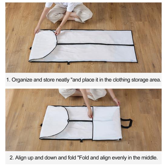 Подвесная сумка для свадебного платья Прочная моющаяся Дышащая с ручкой на молнии Пыленепроницаемый складной чехол для одежды