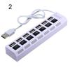 7-портовый USB 2 высокоскоростной адаптер-хаб-разветвитель с переключателем ВКЛ/ВЫКЛ для ноутбука/ПК