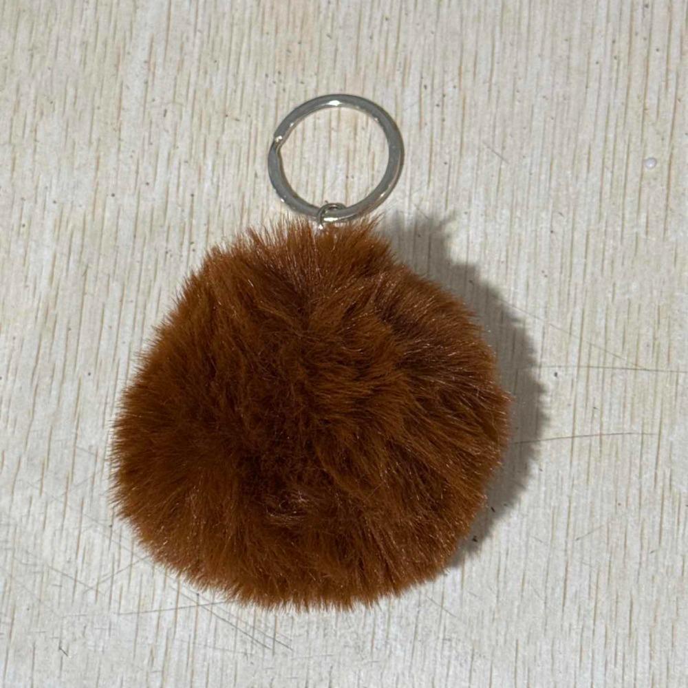 Trendy Fluffy Fur Fur Ball Jewelry Bag Pendant Key Ring Fashion Accessories Key Chain Keychains
