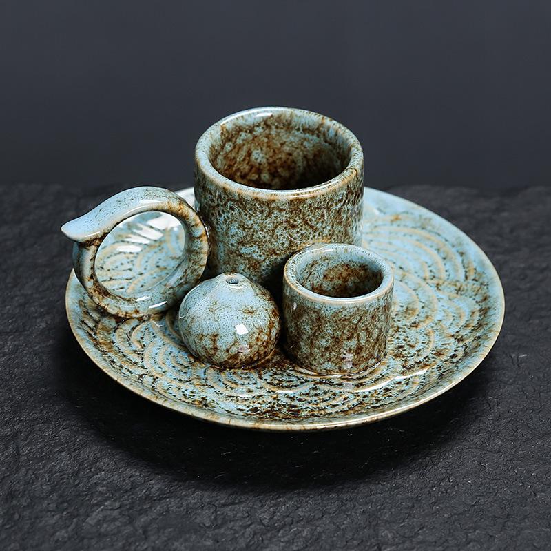 Новый керамический набор для благовоний - Многофункциональный домашний декор, 4-в-1 подставка для благовонных палочек и шалфея, держатель для пало санто и свечей