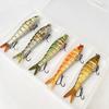 5-Piece Jointed Bionic Minnow Lure Set Sinkable Fishing Bait Freshwater Saltwater Pike Bass