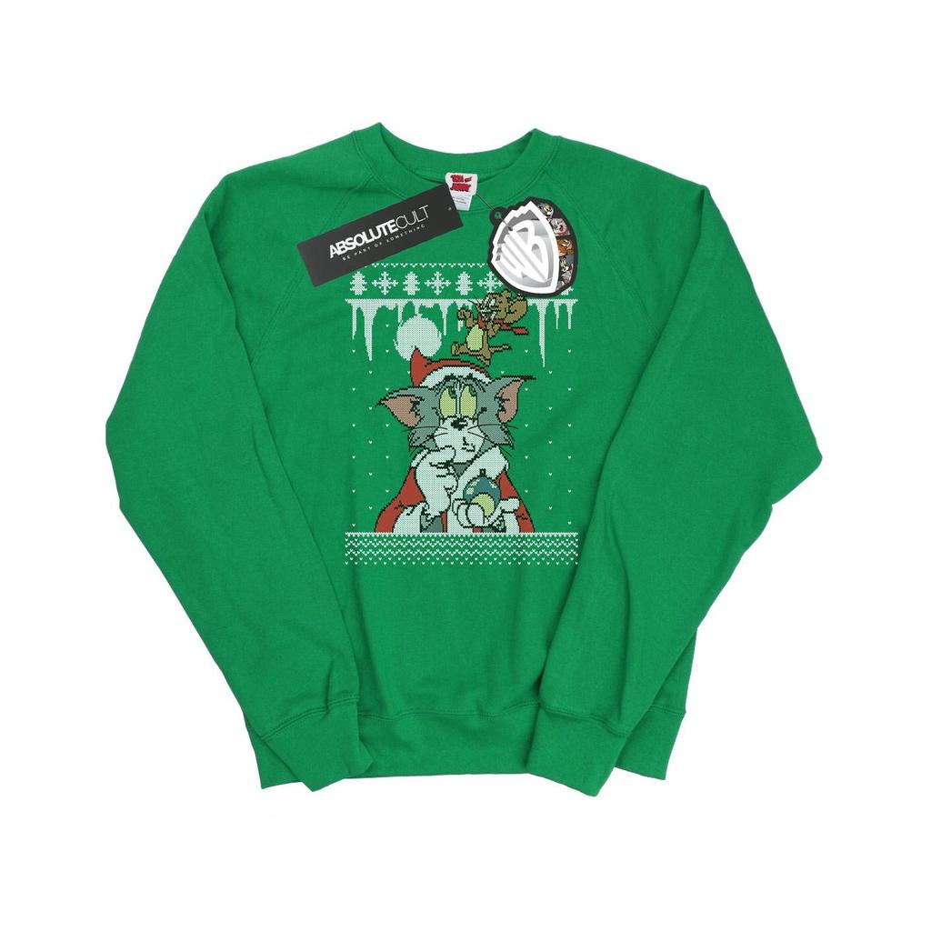 Tom and Jerry Женский/женский свитшот Christmas Fair Isle