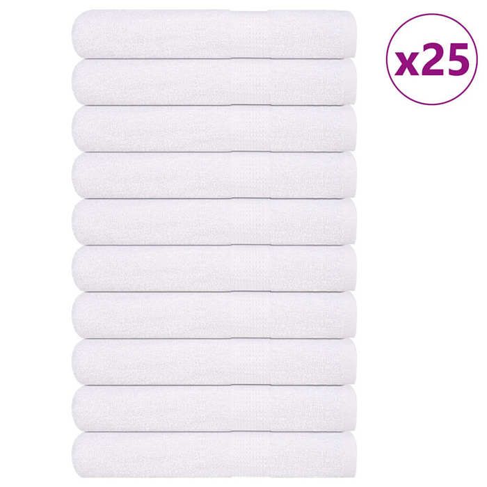 VidaXL Serviettes de sauna 25 pcs blanc 80x200 cm 360 g/m² 100% coton, serviette, serviette de bain, serviette en coton 136664