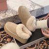 Женская зимняя обувь 2026 Модные снегоступы Теплые пушистые плюшевые из искусственного меха Мягкие тапочки Для улицы и дома Удобная теплая домашняя обувь