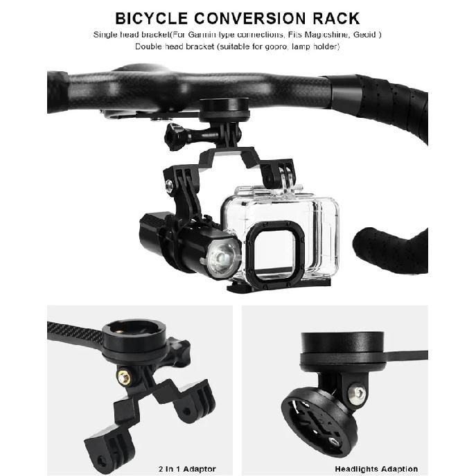 Bicycle Computer Holder Carbon Fiber Bracket Road Bike Stopwatch Speedometer Mount For Garmin Bryton Gopro Adapter Light Stand