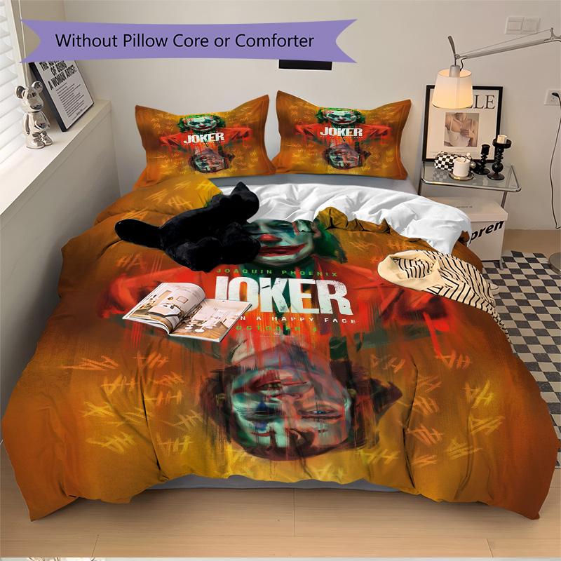 Joker'S Dark Transformation Print 3Pcs Bedding Setduvet Cover With 2 Bedropillowcase Home Birthday Gift
