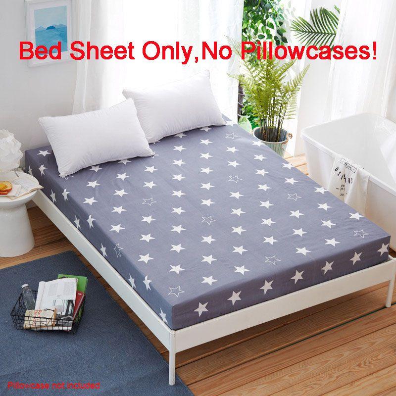 Sheet Bed Fitted Cover Without Pillowcase Floral Printed Single King Double