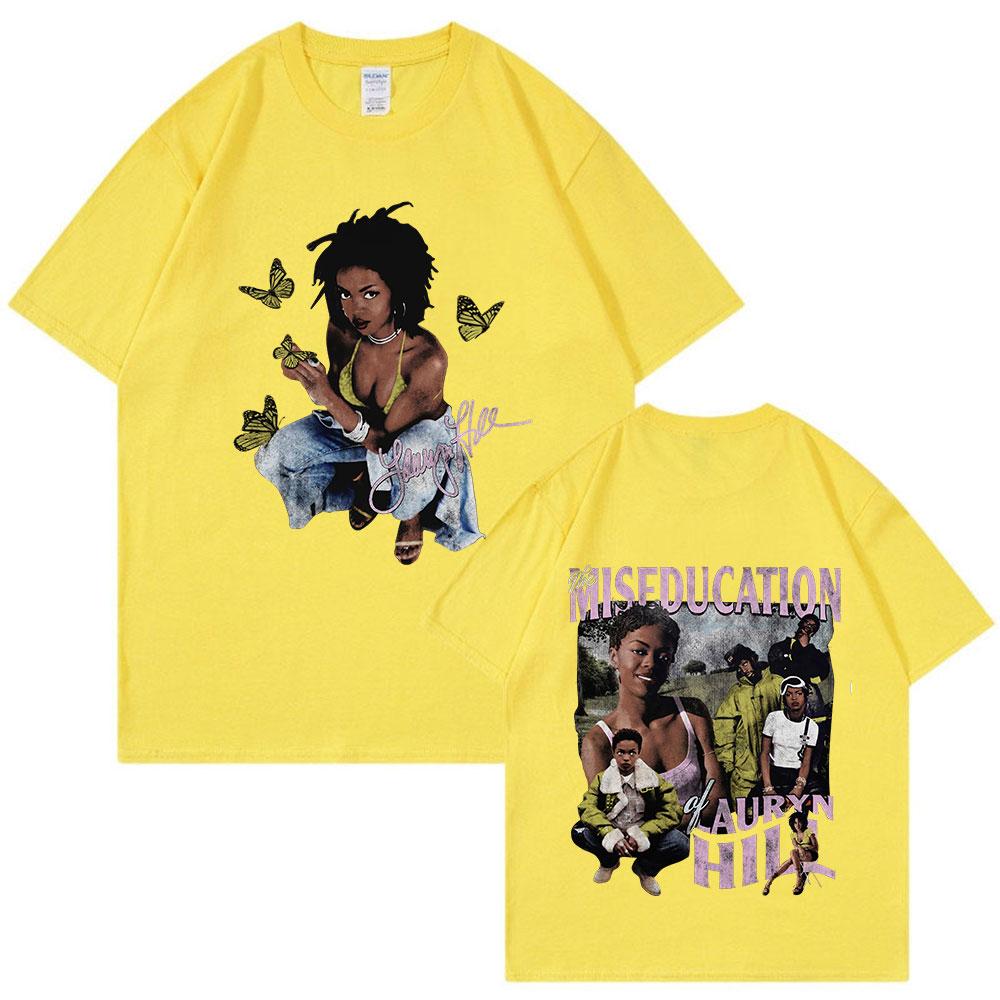 Lauryn Hill Music Album Graphic T-Shirt Men's Women's Vintage Casual Short Sleeve T Shirt Fashion Hip Hop T Shirts Streetwear