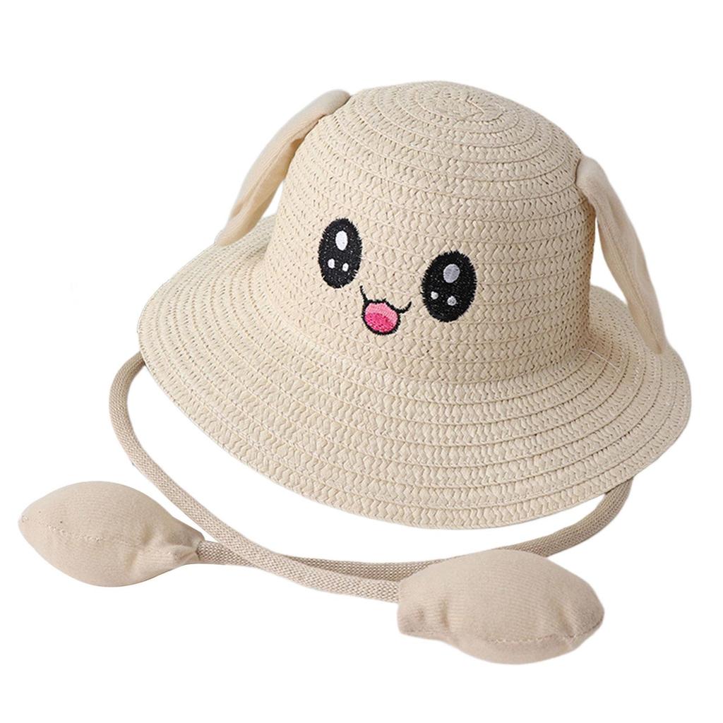Соломенные шляпы-панамы с кроличьими ушками, Солнцезащитная шляпа, Складная, с подвижными ушками, Пляжные шляпы, Рыбацкие шляпы