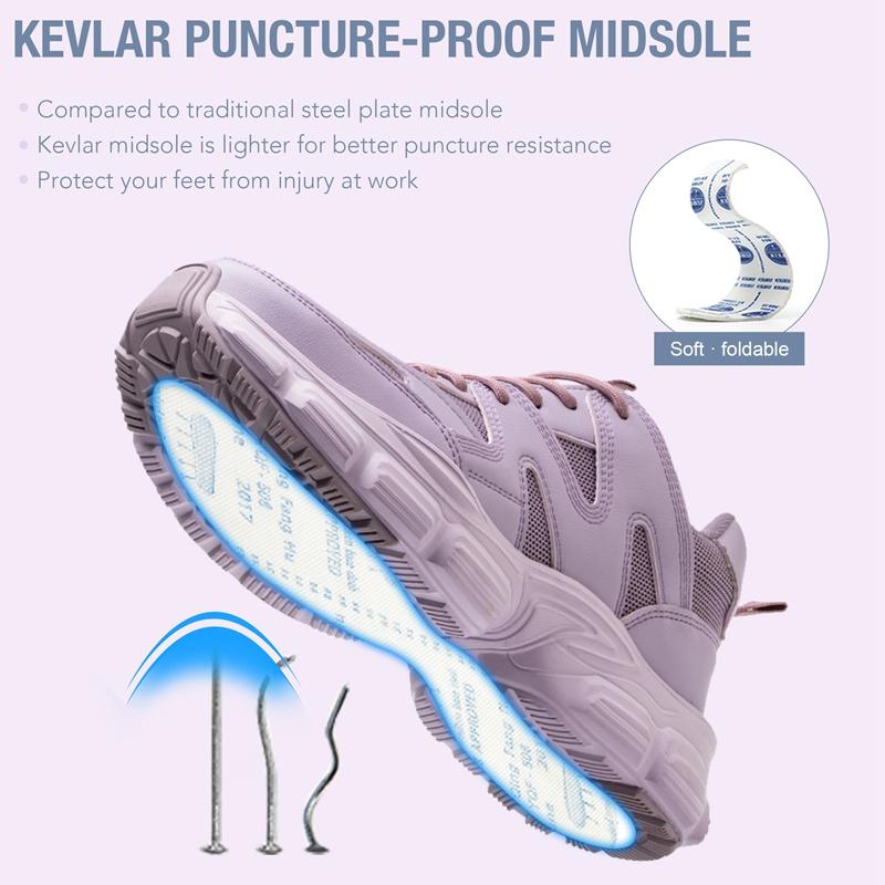 Защитная обувь для женщин, рабочие кроссовки, модная защитная обувь, устойчивая к ударам и проколам, неразрушаемая обувь, рабочие ботинки